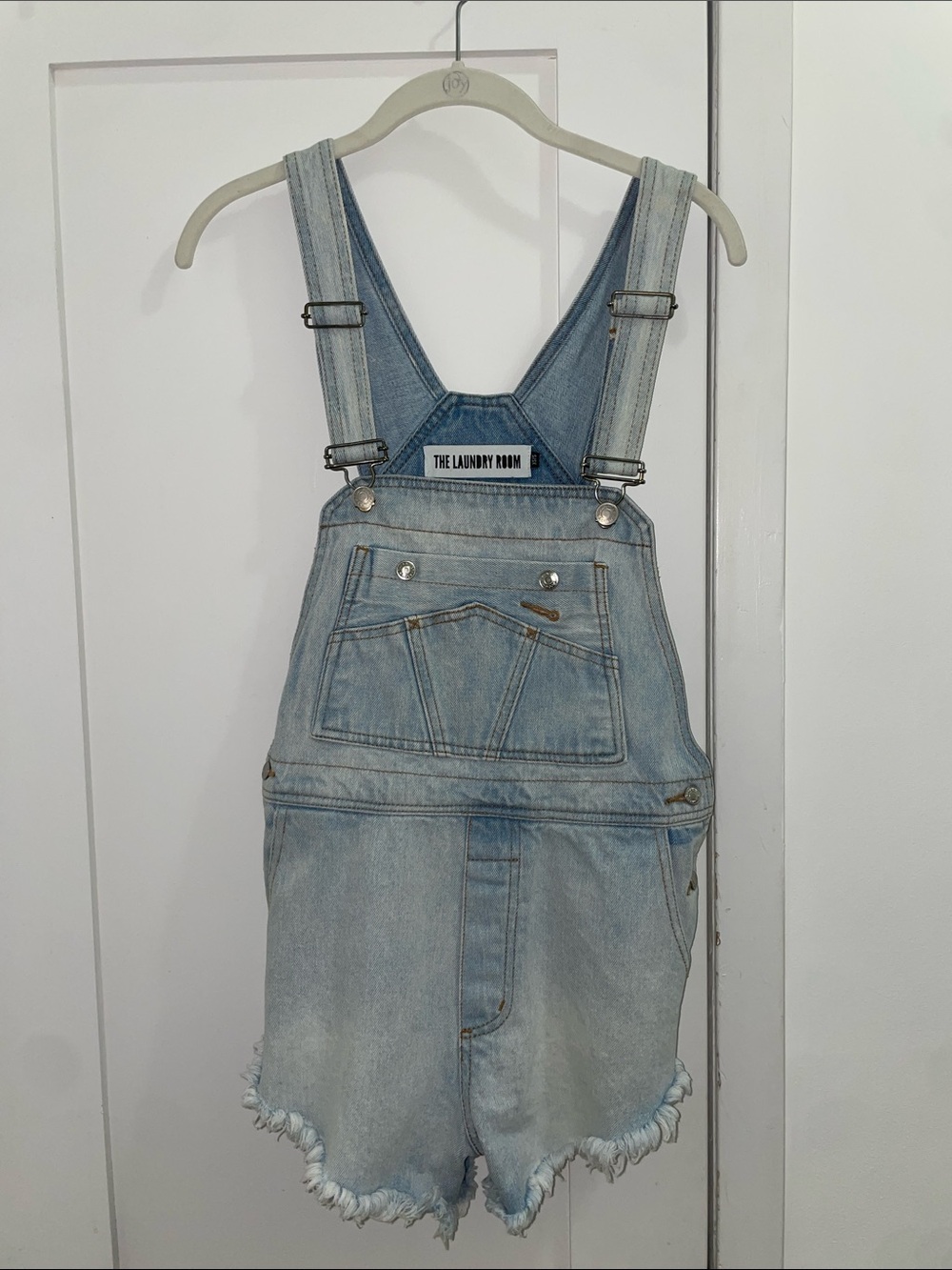 The Laundry Room Light Blue Denim Short Overalls